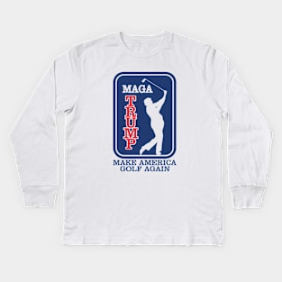 MAKE AMERICA GOLF AGAIN! Kids Long Sleeve T-Shirt